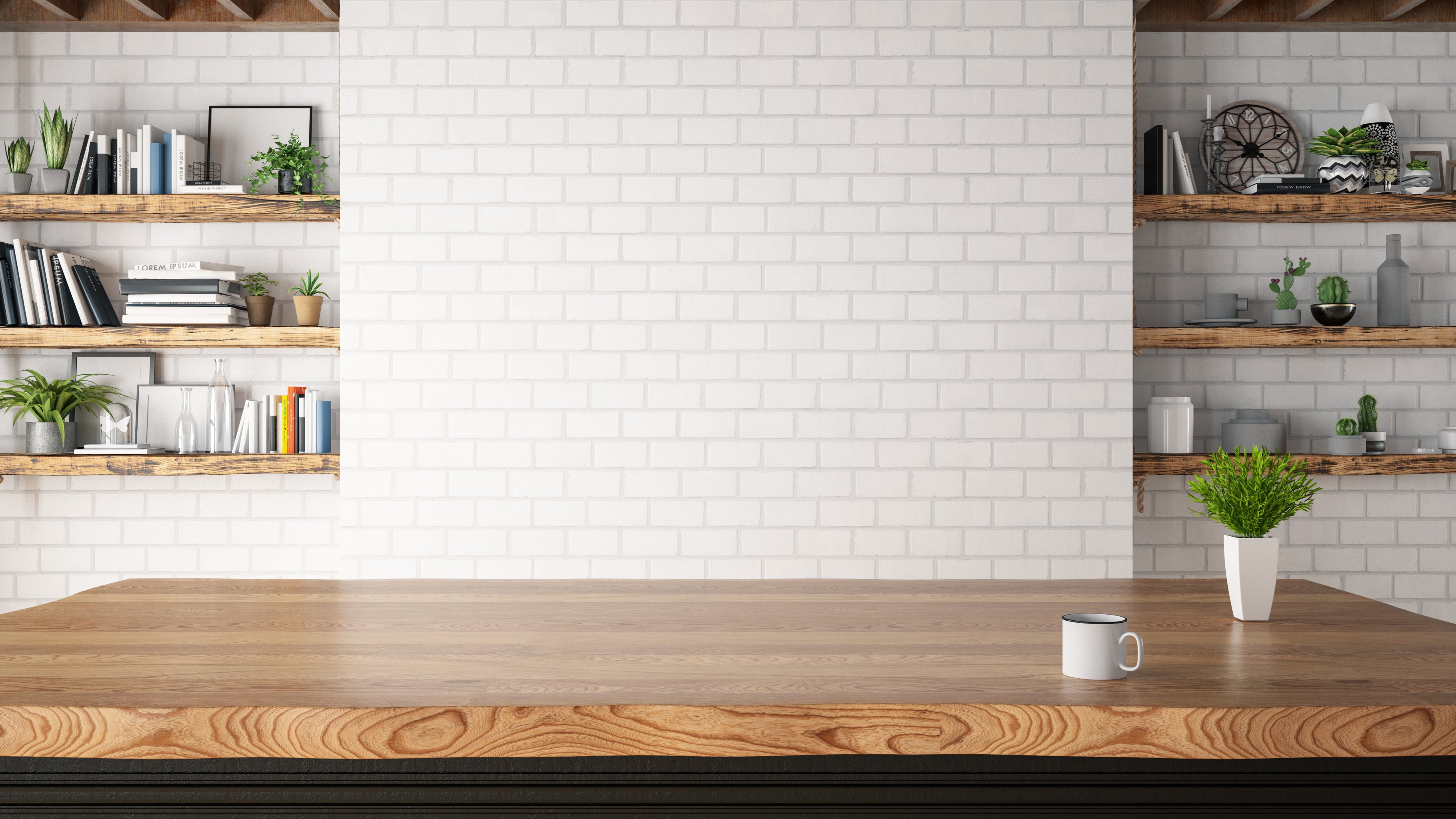 Kitchen Counter with Empty Wall